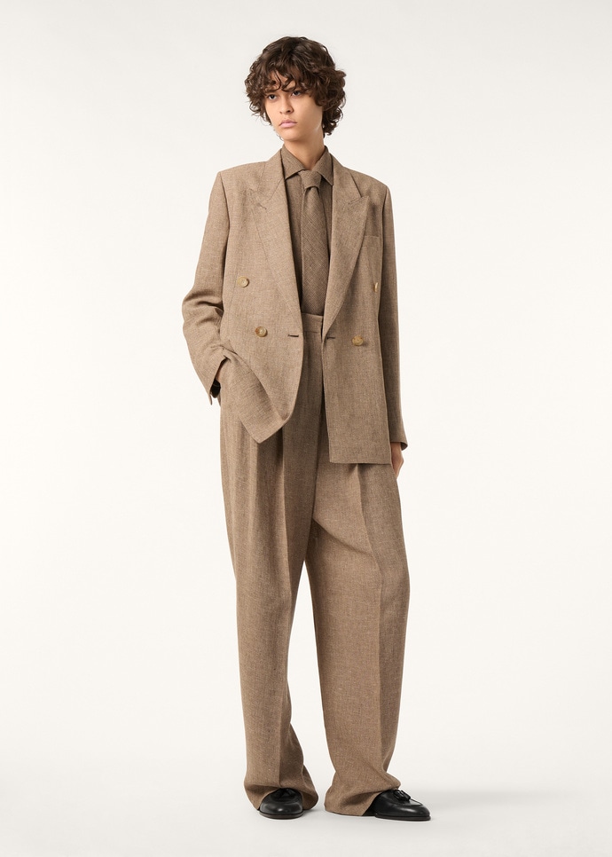 GENNY DB JACKET SARTORIAL LINEN CREPE_FAQ2532_D0XO_1