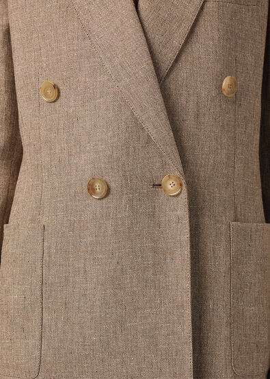 GENNY DB JACKET SARTORIAL LINEN CREPE