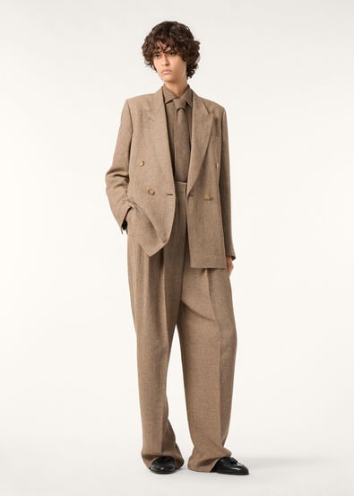 GENNY DB JACKET SARTORIAL LINEN CREPE