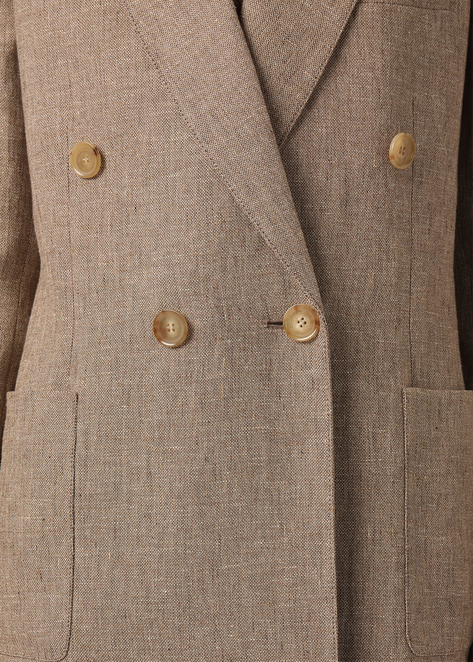 GENNY DB JACKET SARTORIAL LINEN CREPE