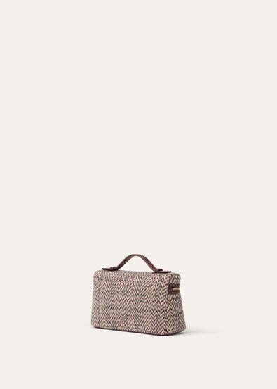 EXTRA POCKET L19 CHEVIOT TWEED WOOL/RNDD LTH CH LS