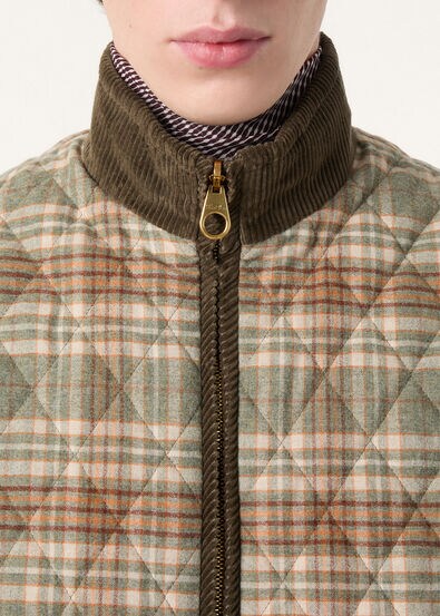 RANDY QUILTED VEST REV. SILK TECH STORM