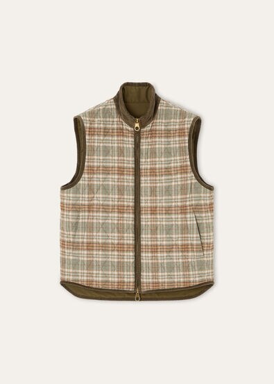 RANDY QUILTED VEST REV. SILK TECH STORM