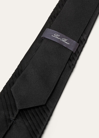 YALE TIE 8 PLEATED SILK TWILL