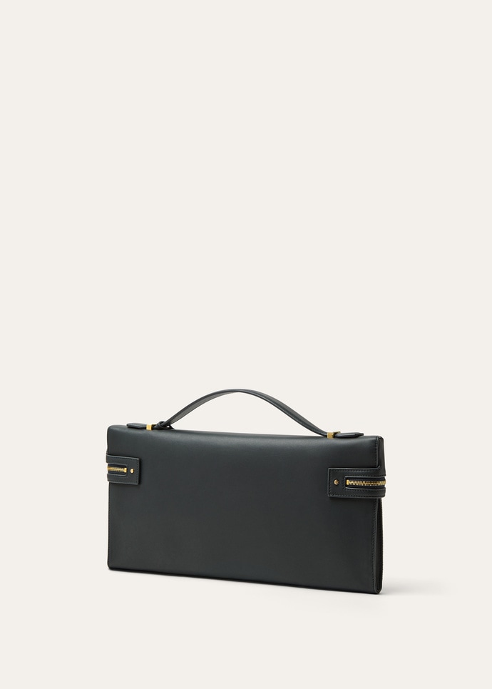 EXTRA CLUTCH L36 WOOL LINEN SLK TWD/ROUNDED LTH_FAQ2640_B5MU_NR_2