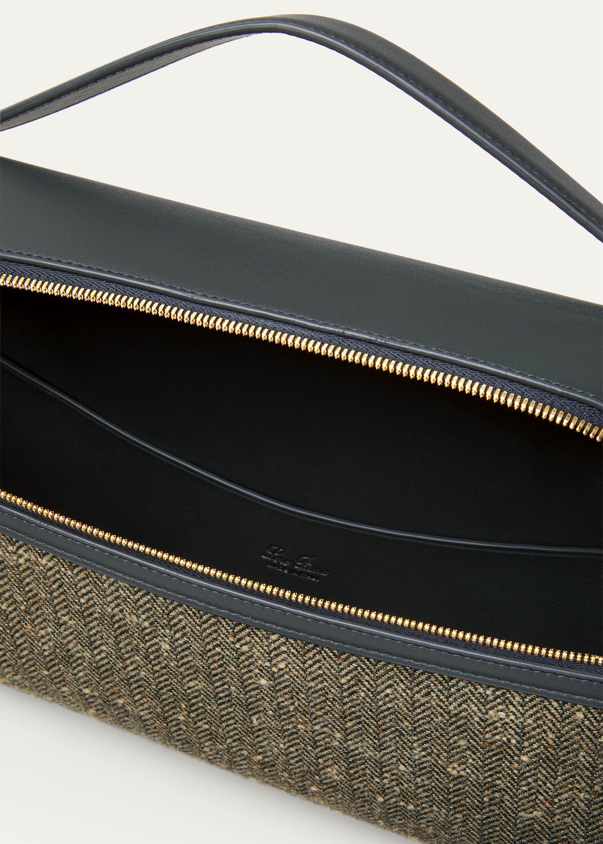 EXTRA CLUTCH L36 WOOL LINEN SLK TWD/ROUNDED LTH