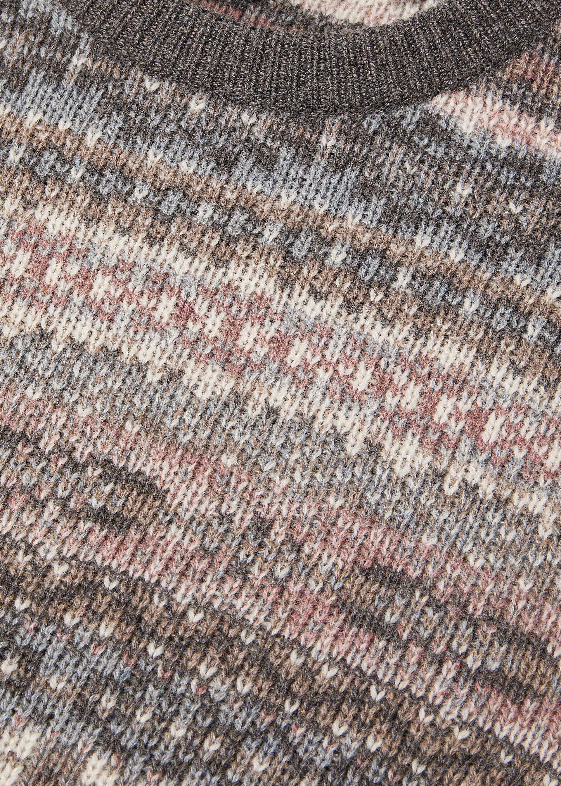 LORO CREWNECK JACQUARD SWEATER RECYCLED CASH GG 5