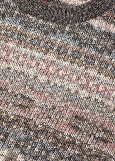 LORO CREWNECK JACQUARD SWEATER RECYCLED CASH GG 5
