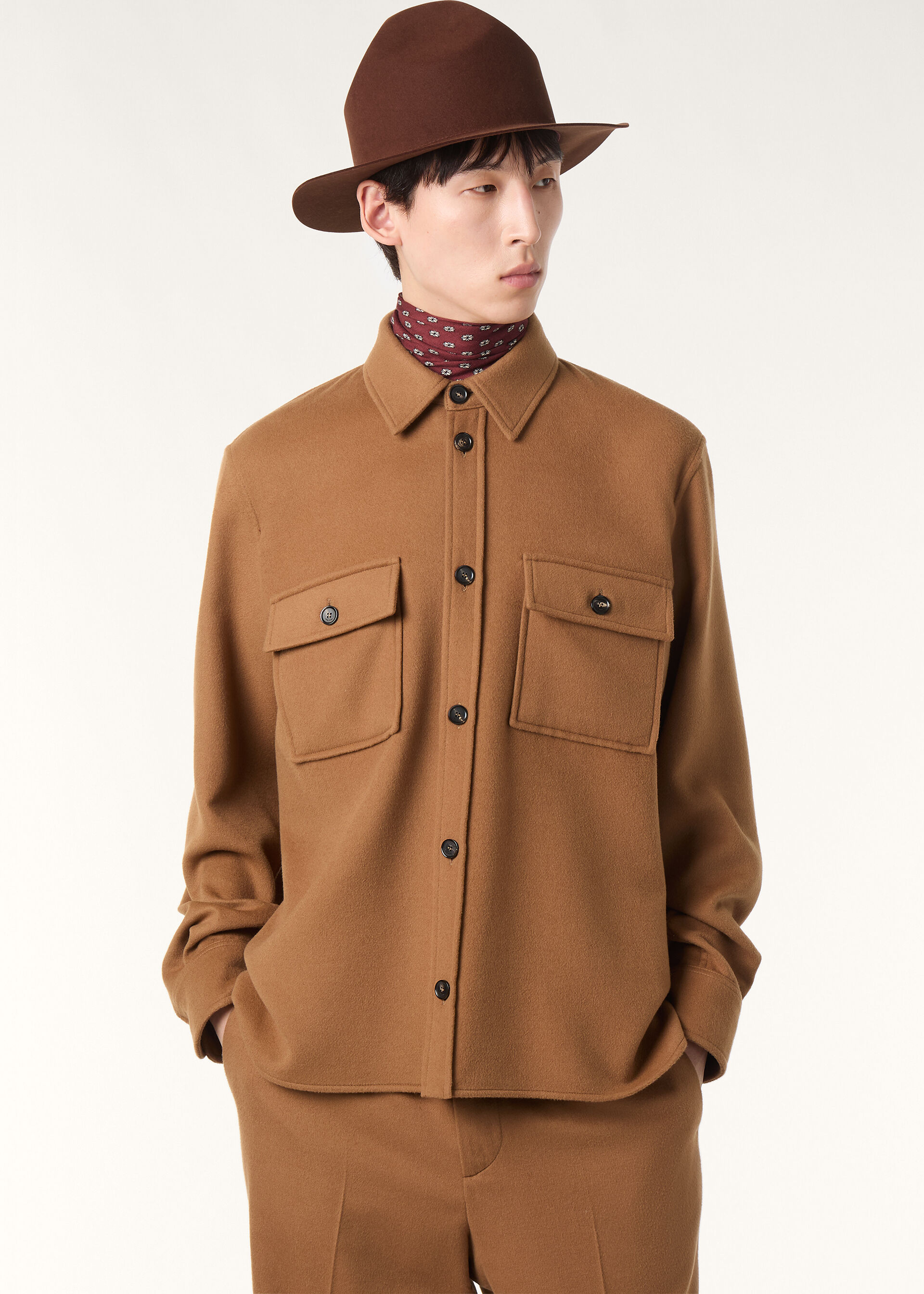 JIM OVERSHIRT VICUNA SILK DOUBLE RAIN