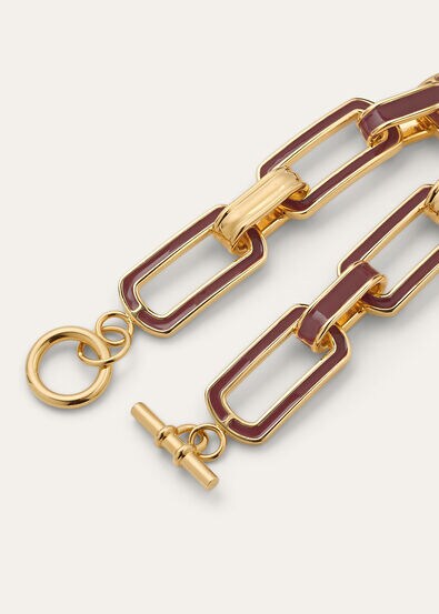 LINK CHAIN BRACELET WITH ENAMEL