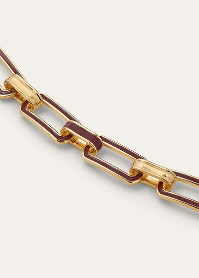 LINK CHAIN BRACELET WITH ENAMEL