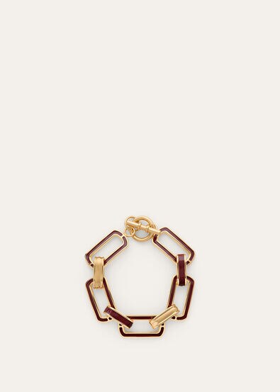 LINK CHAIN BRACELET WITH ENAMEL