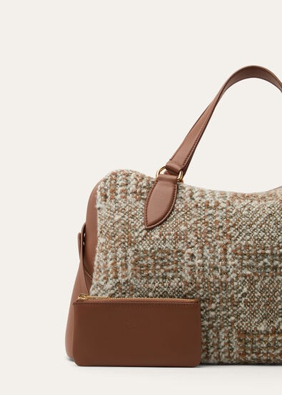 NEEDLE MEDIUM NORFOLK TWEED/ROUNDED LEATHER