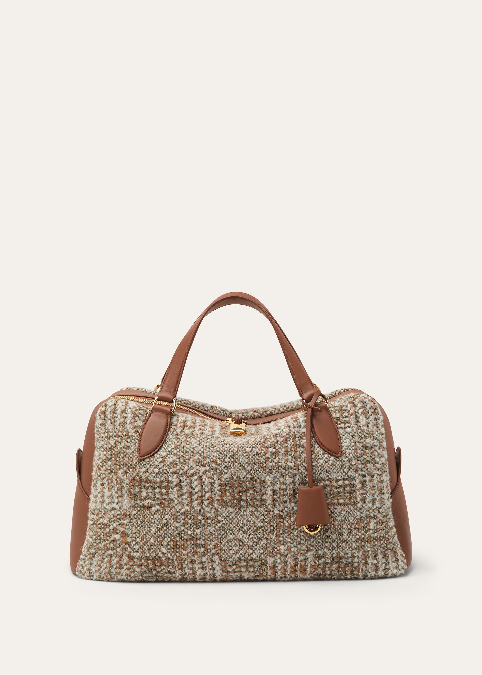 NEEDLE MEDIUM NORFOLK TWEED/ROUNDED LEATHER