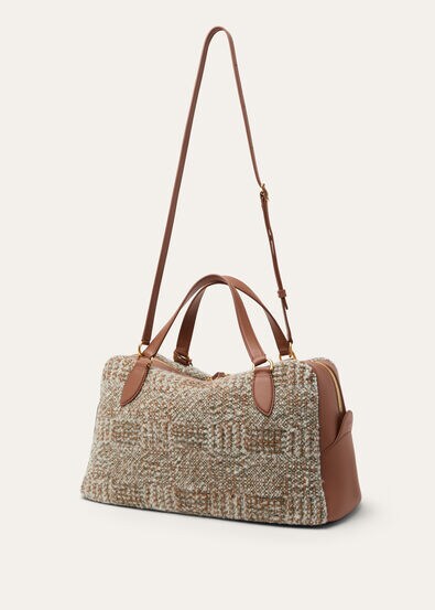 NEEDLE MEDIUM NORFOLK TWEED/ROUNDED LEATHER