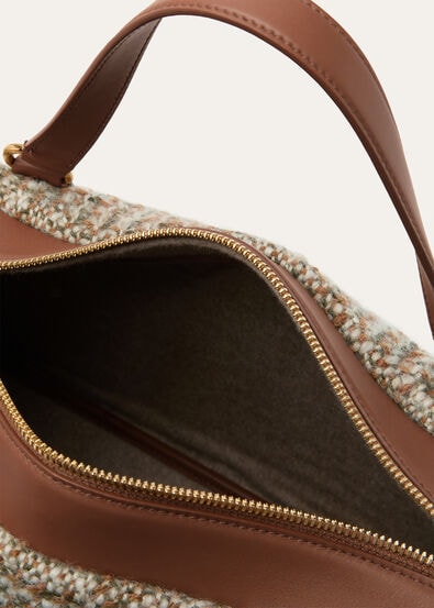 NEEDLE MEDIUM NORFOLK TWEED/ROUNDED LEATHER