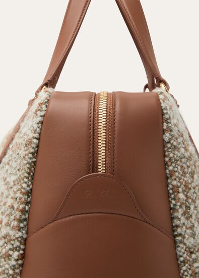 NEEDLE MEDIUM NORFOLK TWEED/ROUNDED LEATHER