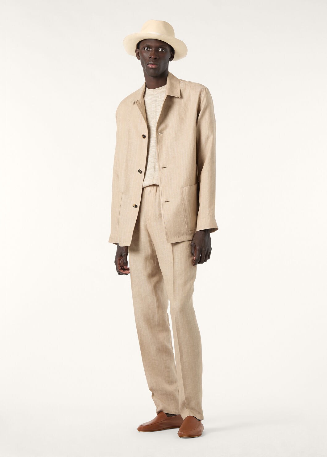 CALVIN JACKET LINEN HERRINGBONE