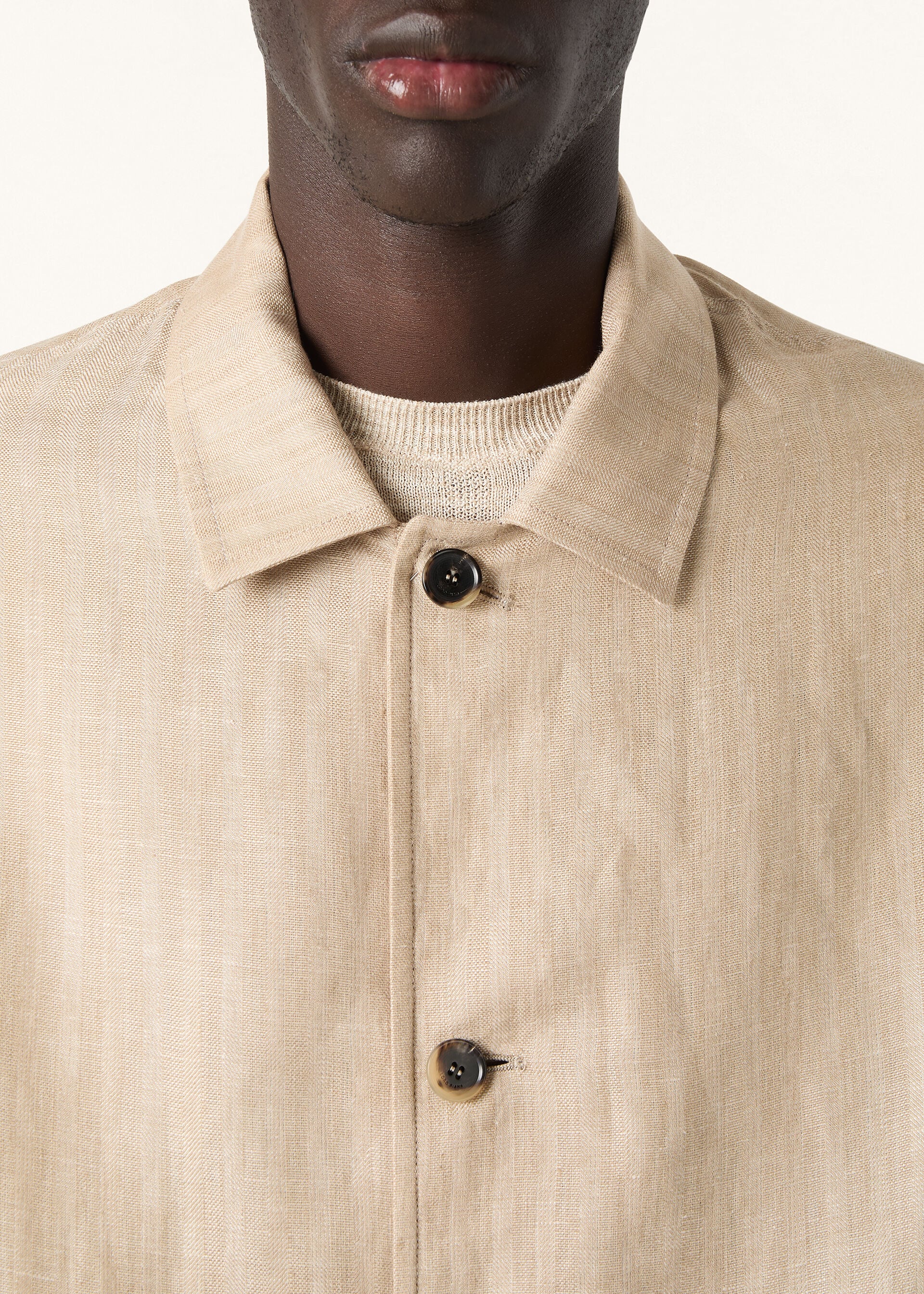 CALVIN JACKET LINEN HERRINGBONE