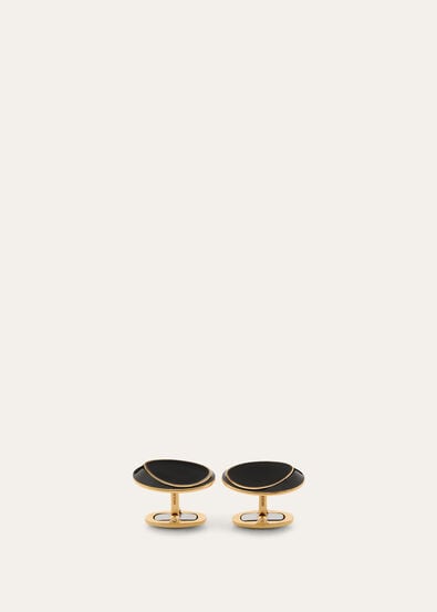 CUFFLINKS FLAT BOTTONS ENAMEL
