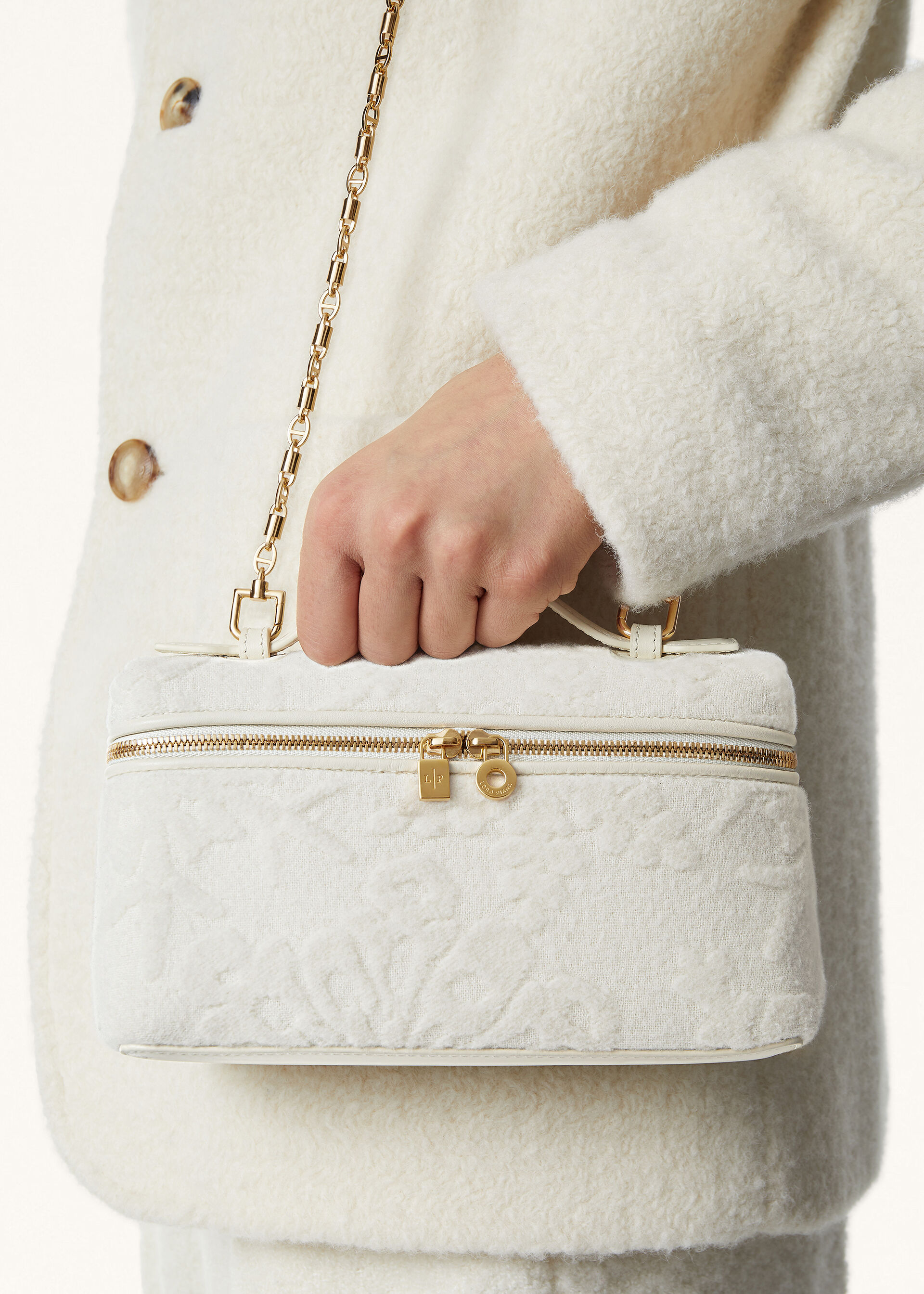 EXTRA POCKET L19 SNOWFLAKE JACQUARD/RNDD LTH CH LS