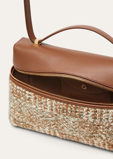 EXTRA BAG L27 NORFOLK TWEED/ROUNDED LEATHER