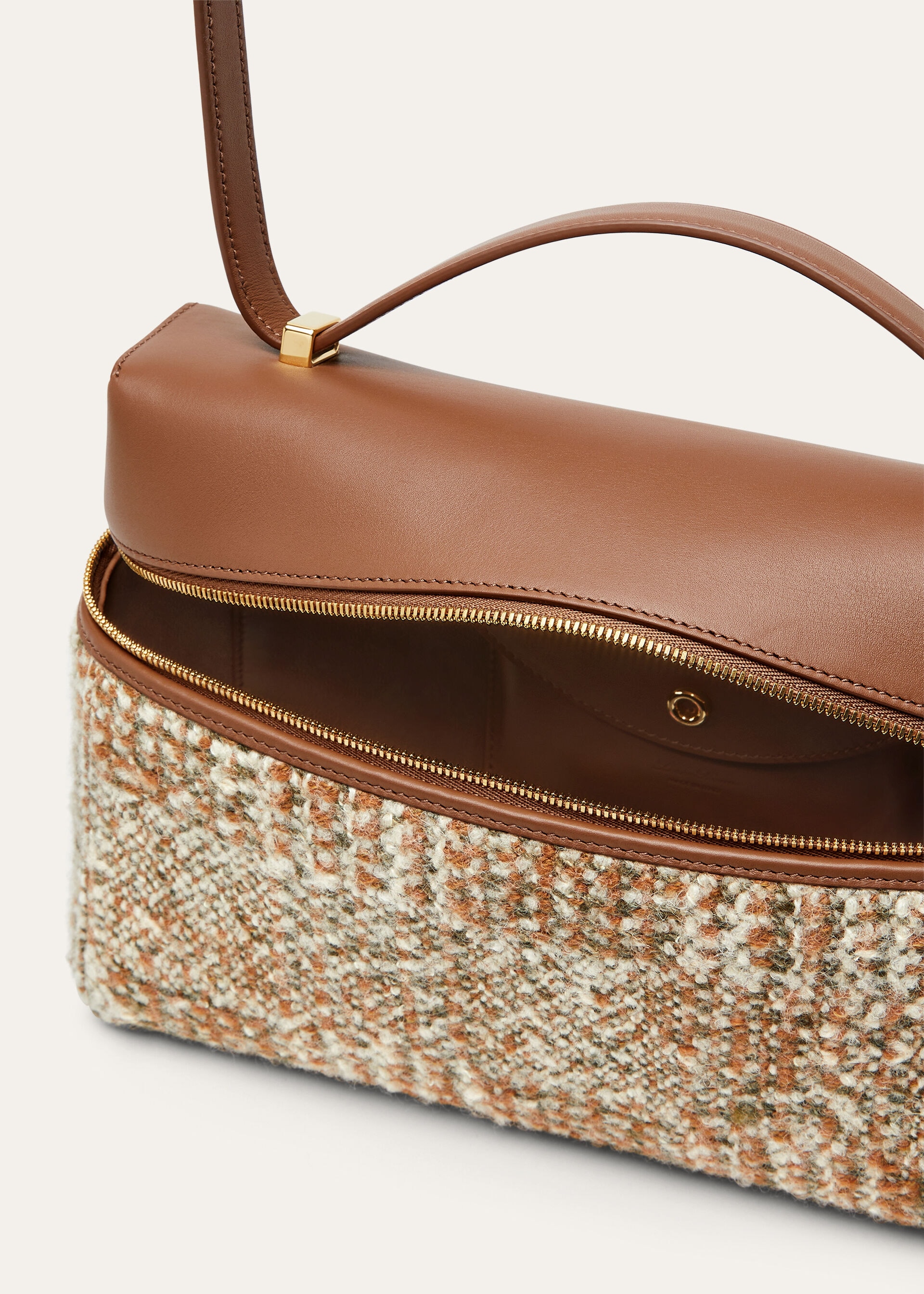 EXTRA BAG L27 NORFOLK TWEED/ROUNDED LEATHER