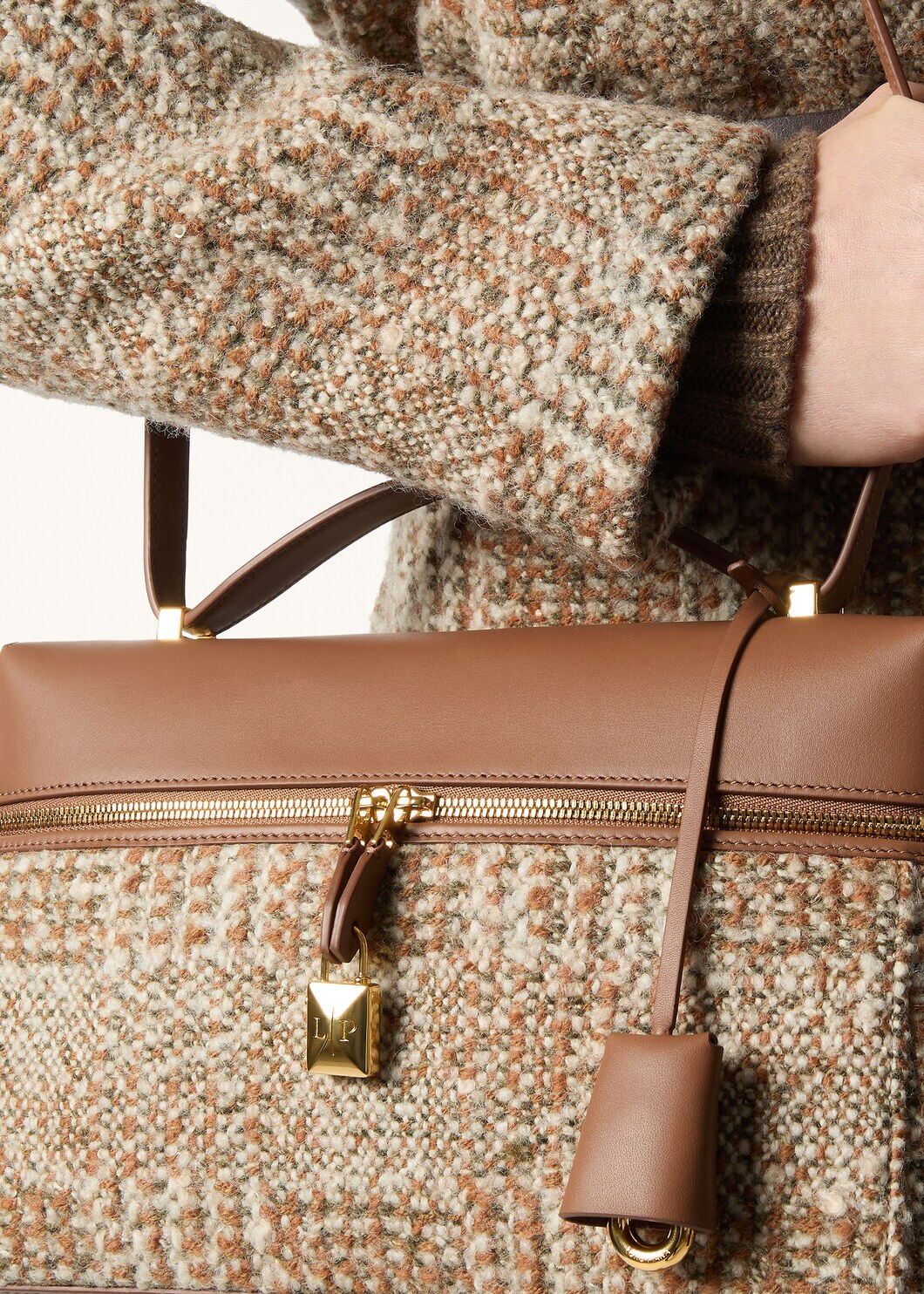 EXTRA BAG L27 NORFOLK TWEED/ROUNDED LEATHER