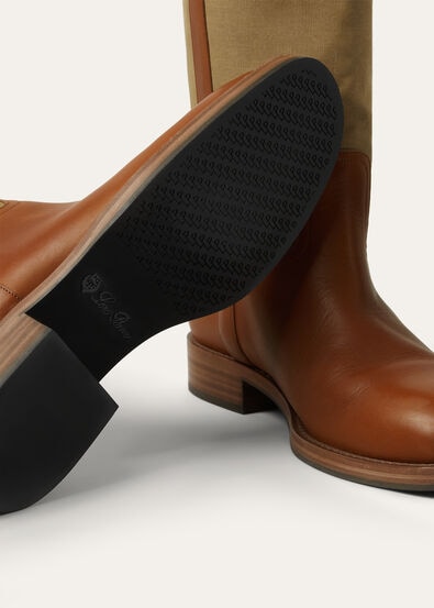 PABLO WALK HIGH BOOT SILKY LEATHER & CANVAS