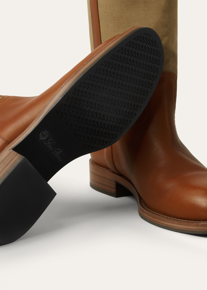 PABLO WALK HIGH BOOT SILKY LEATHER & CANVAS_FAQ2885_D011_5