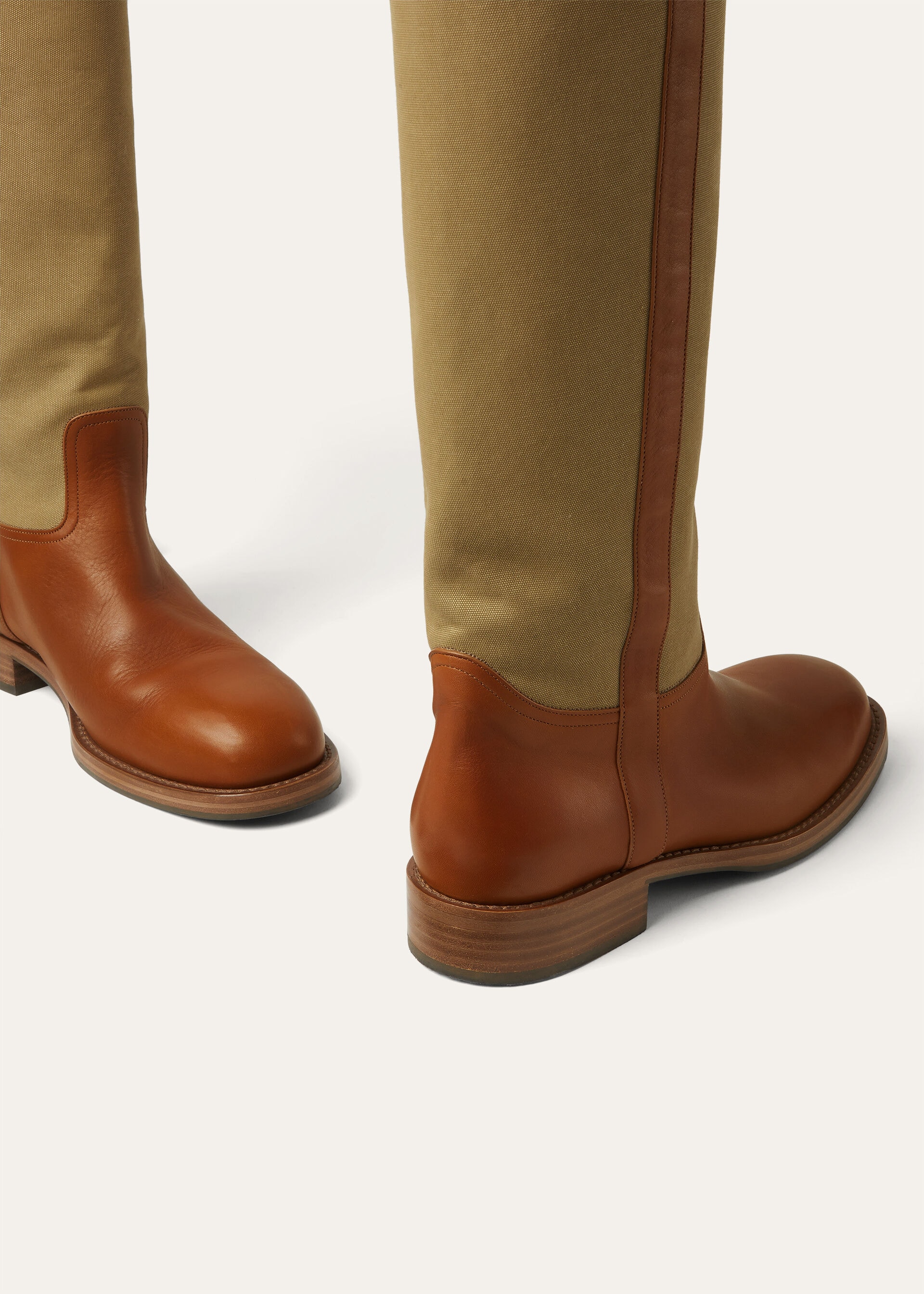 PABLO WALK HIGH BOOT SILKY LEATHER & CANVAS