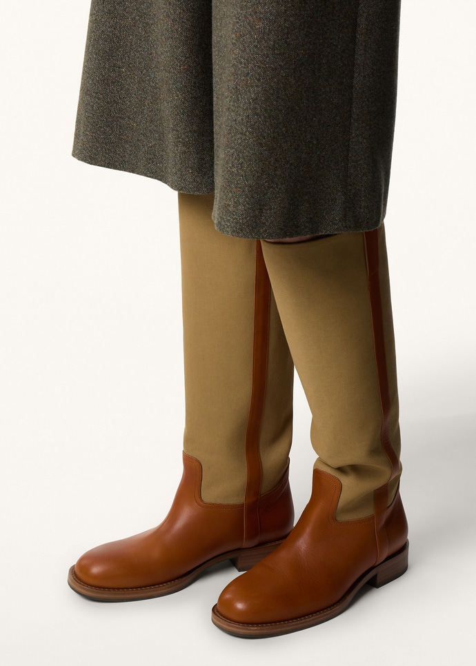 PABLO WALK HIGH BOOT SILKY LEATHER & CANVAS_FAQ2885_D011_1