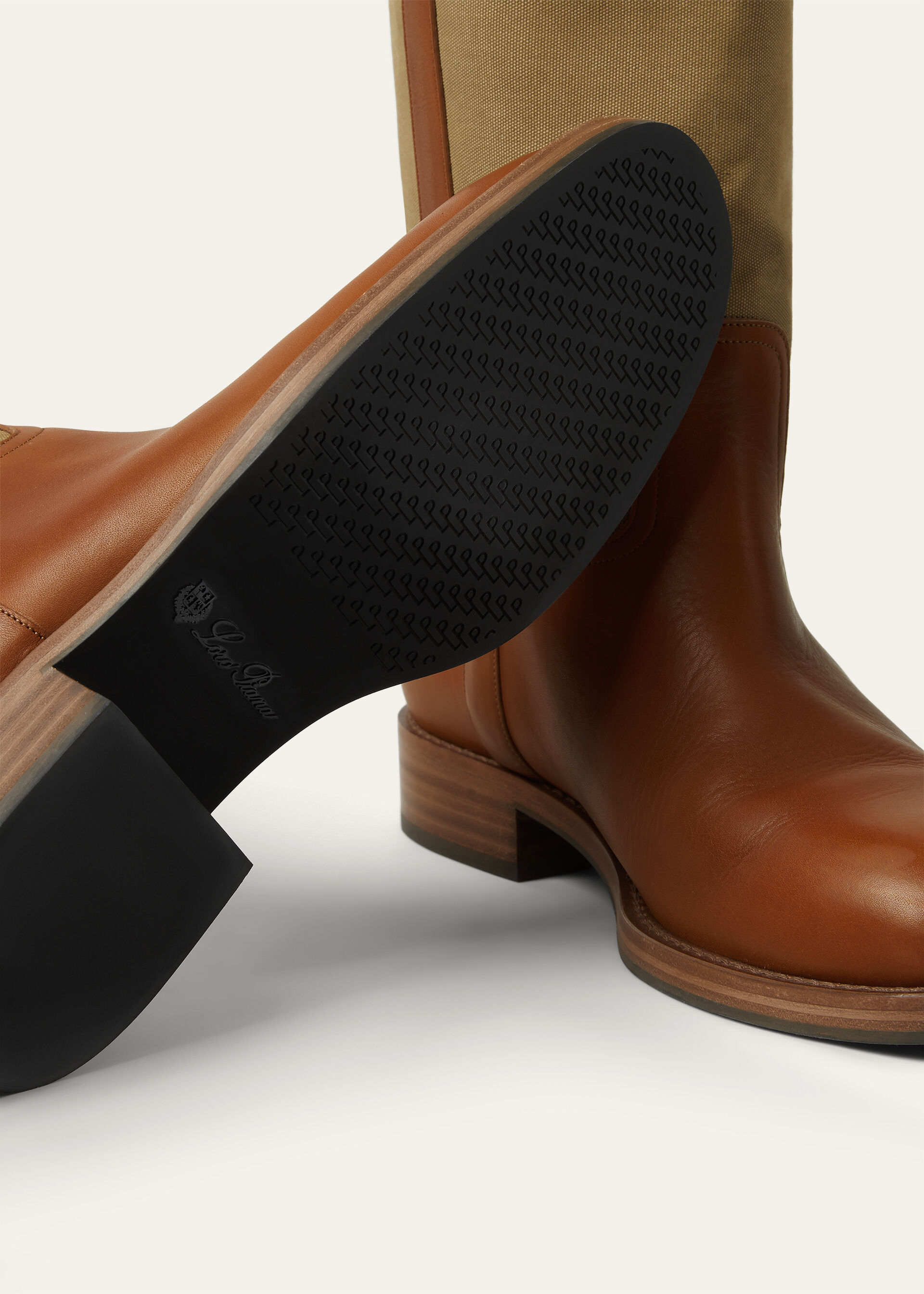 PABLO WALK HIGH BOOT SILKY LEATHER & CANVAS