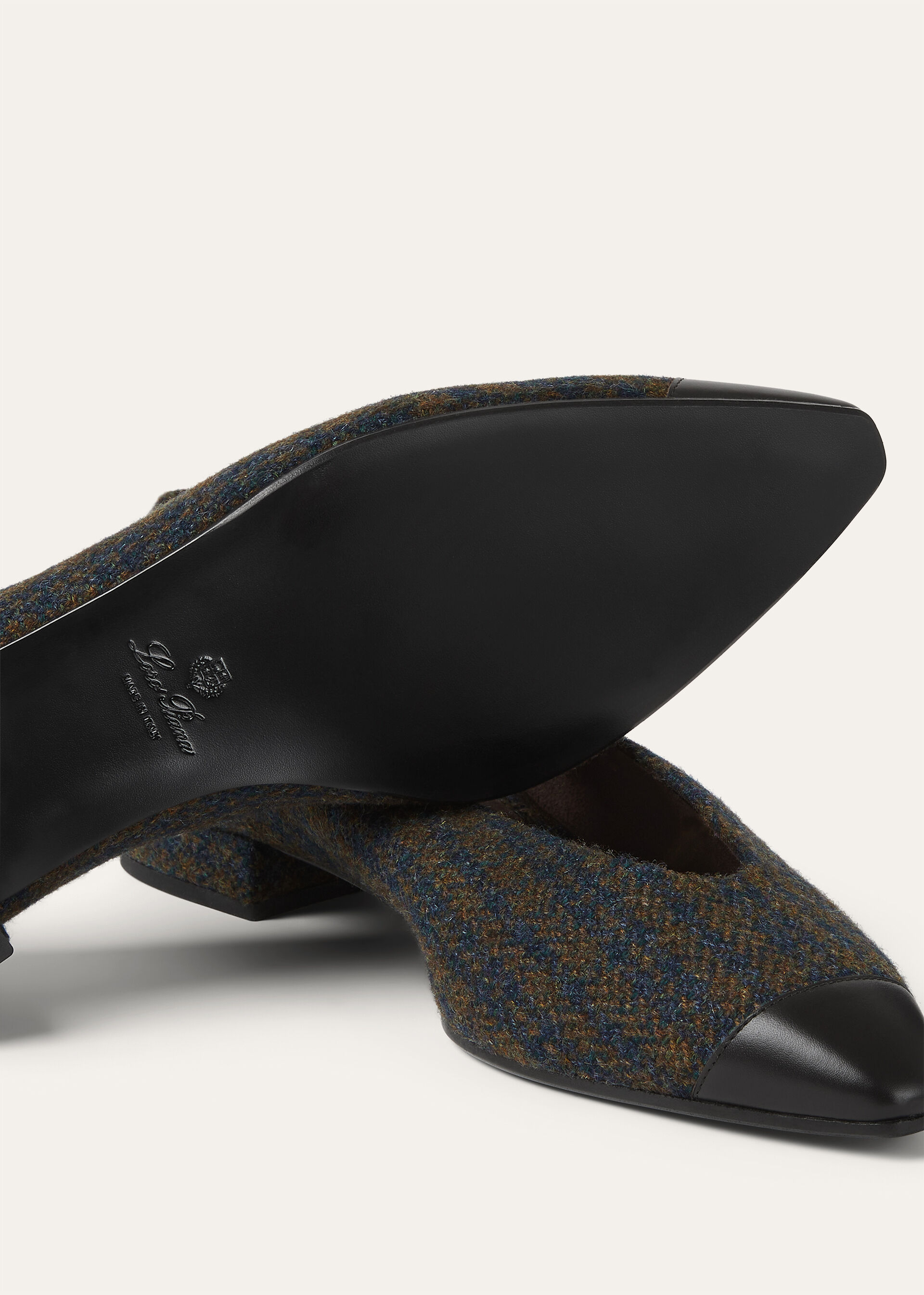 REBECCA CAP TOE BALLERINA ELGIN CHECK & LUX. CALF