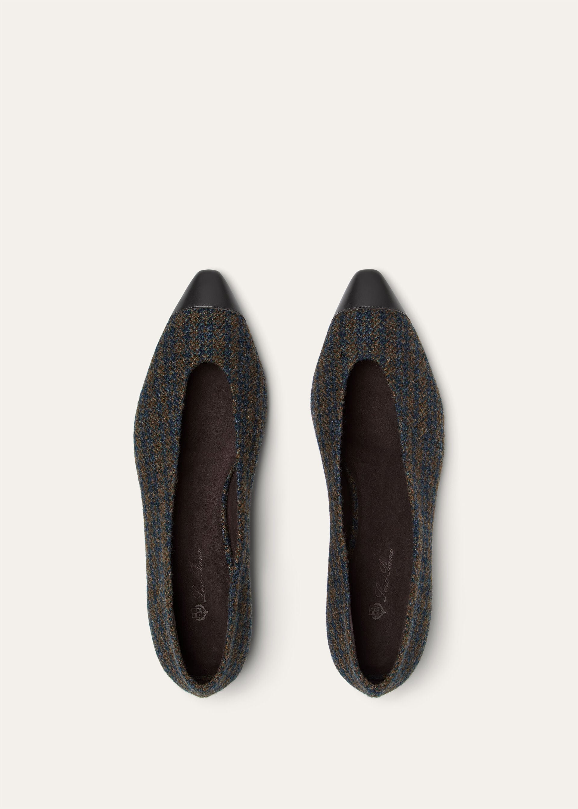 REBECCA CAP TOE BALLERINA ELGIN CHECK & LUX. CALF