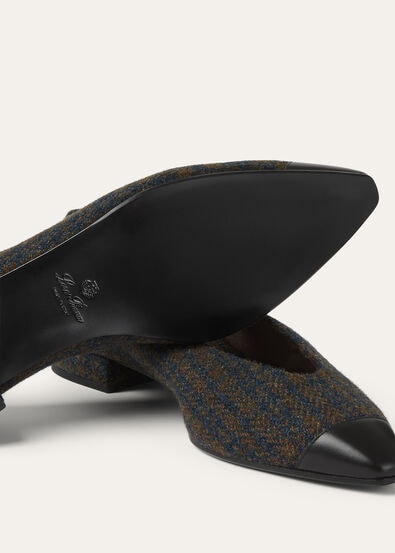 REBECCA CAP TOE BALLERINA ELGIN CHECK & LUX. CALF