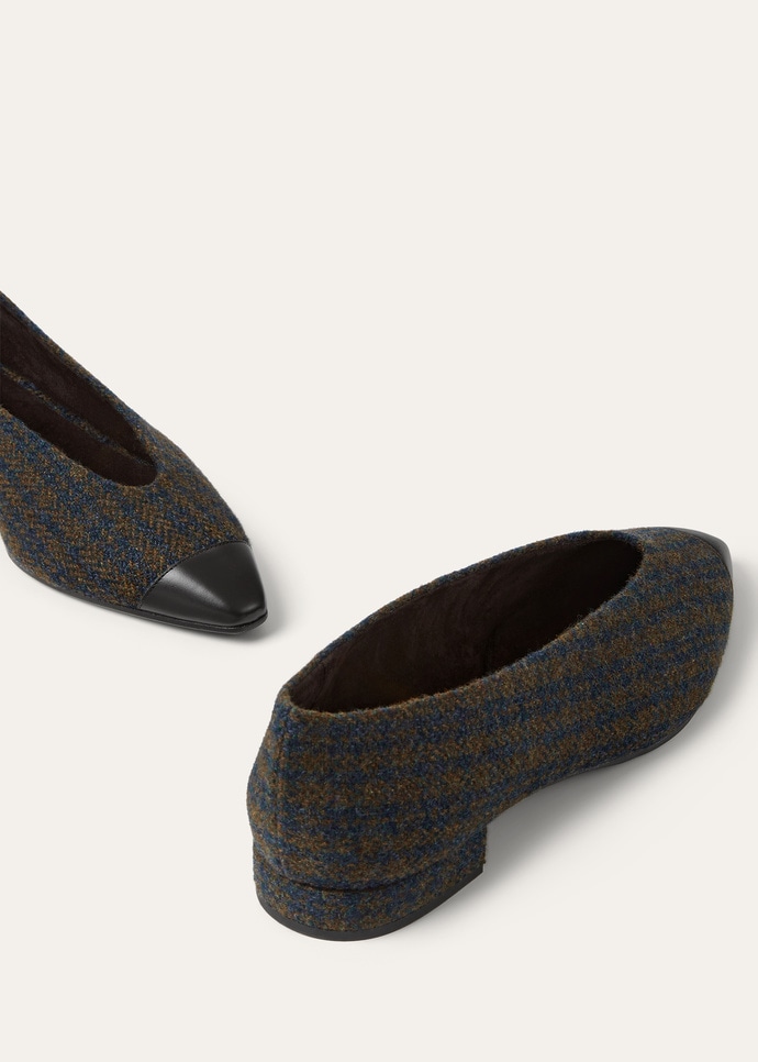 REBECCA CAP TOE BALLERINA ELGIN CHECK & LUX. CALF_FAQ2886_F7A2_7