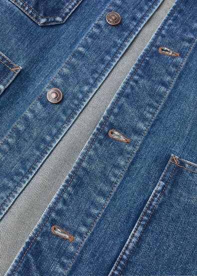 DEAN FIELD JACKET DENIM SILK