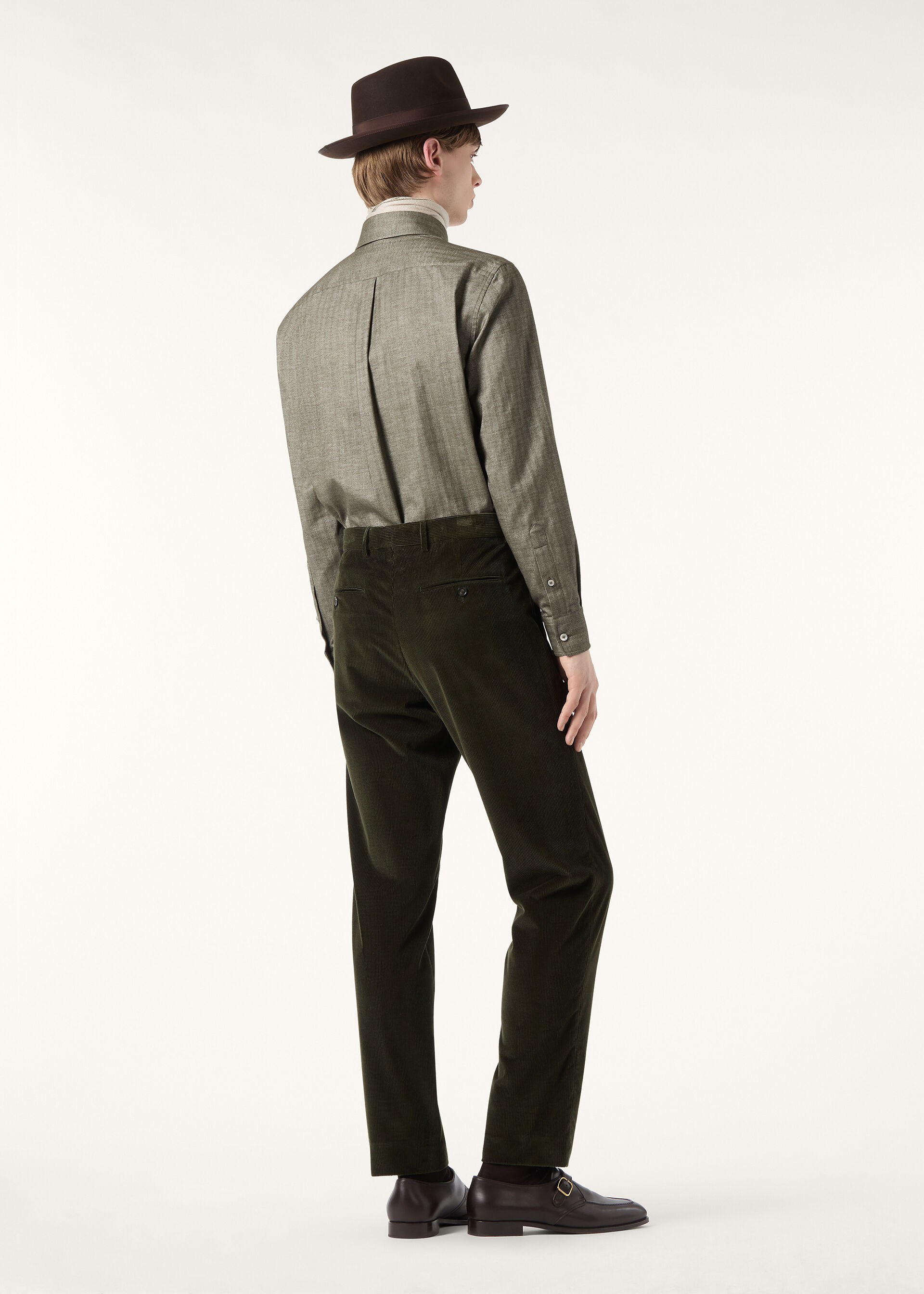 ELIA BUTTON DOWN SHIRT GINESTRA SOFT HERRINGBONE