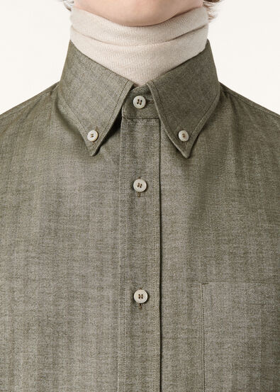 ELIA BUTTON DOWN SHIRT GINESTRA SOFT HERRINGBONE