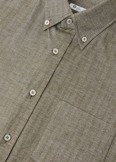 ELIA BUTTON DOWN SHIRT GINESTRA SOFT HERRINGBONE