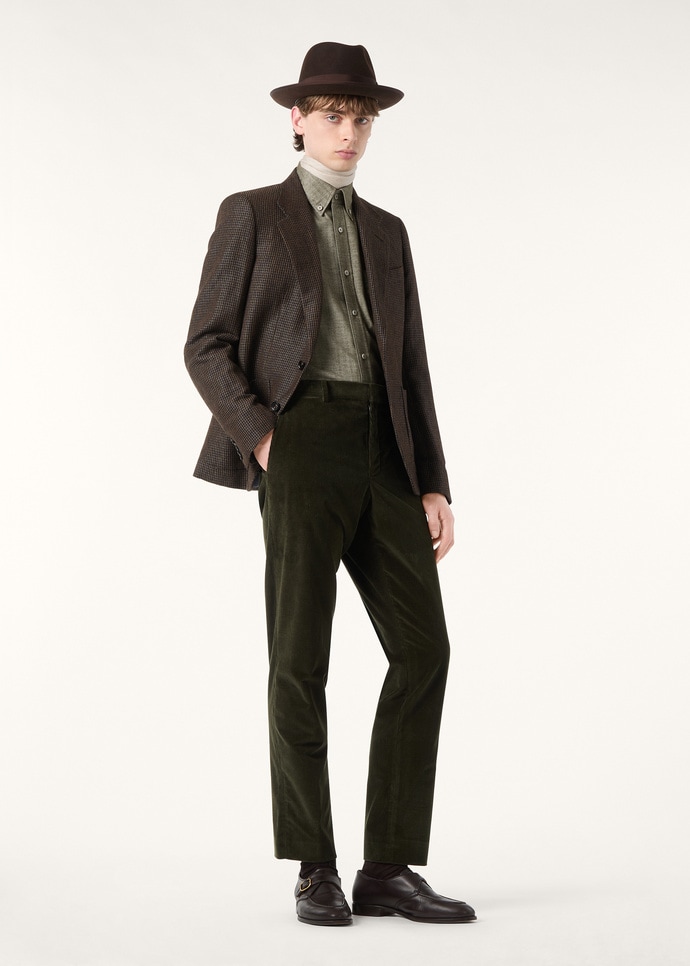 ELIA BUTTON DOWN SHIRT GINESTRA SOFT HERRINGBONE_FAQ2988_F7DW_1