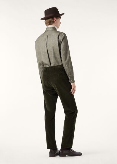 ELIA BUTTON DOWN SHIRT GINESTRA SOFT HERRINGBONE