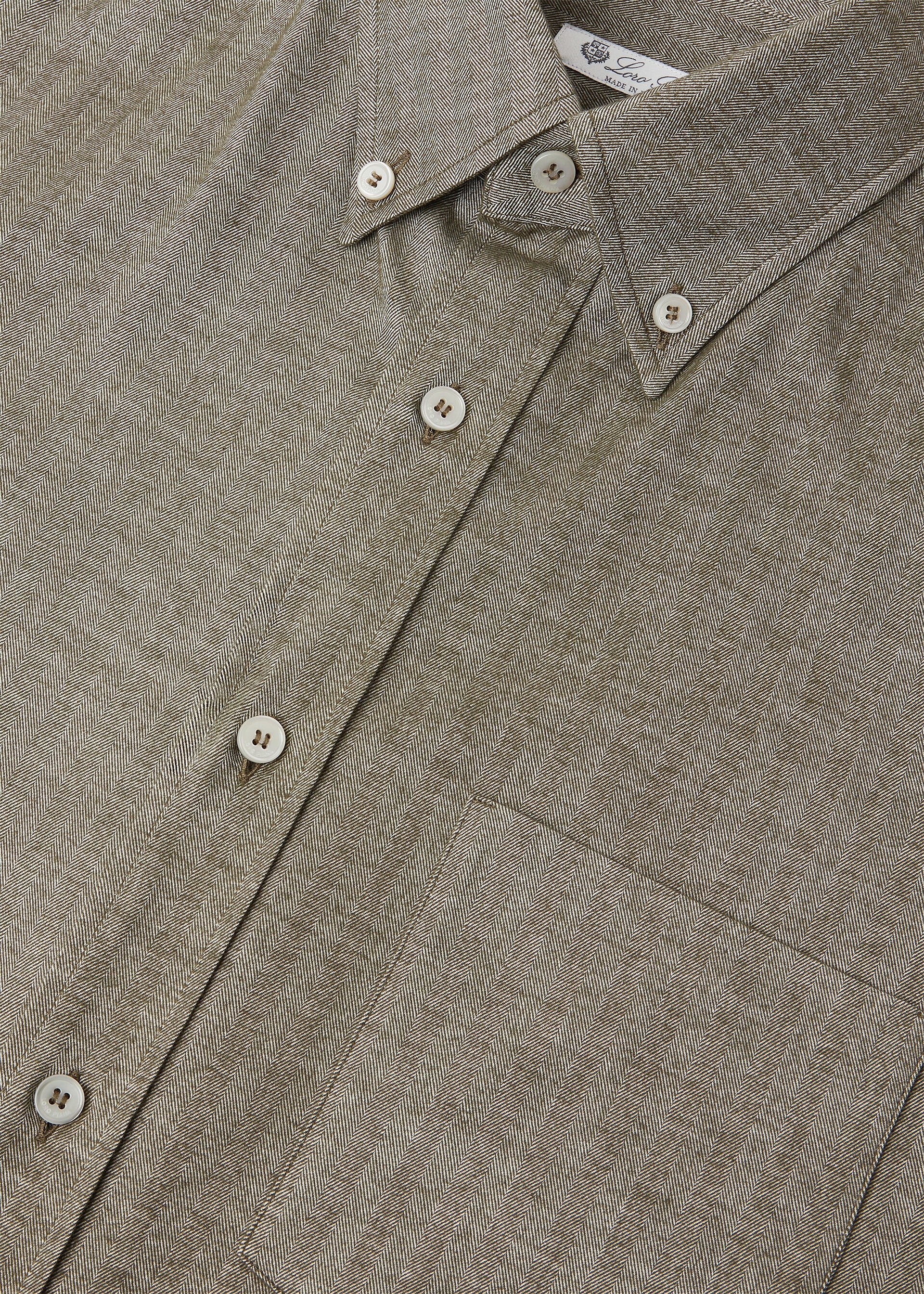 ELIA BUTTON DOWN SHIRT GINESTRA SOFT HERRINGBONE