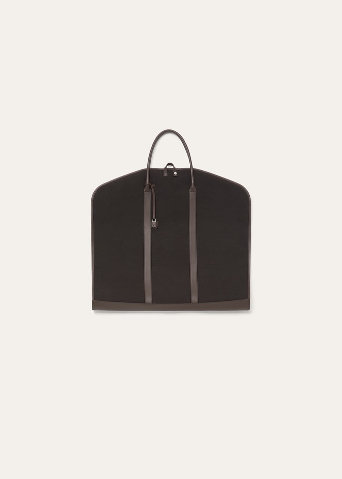 GUARDAROBA GARMENT BAG LINEN/ROUNDED LEATHER_FAQ3256_B5QL_NR_1