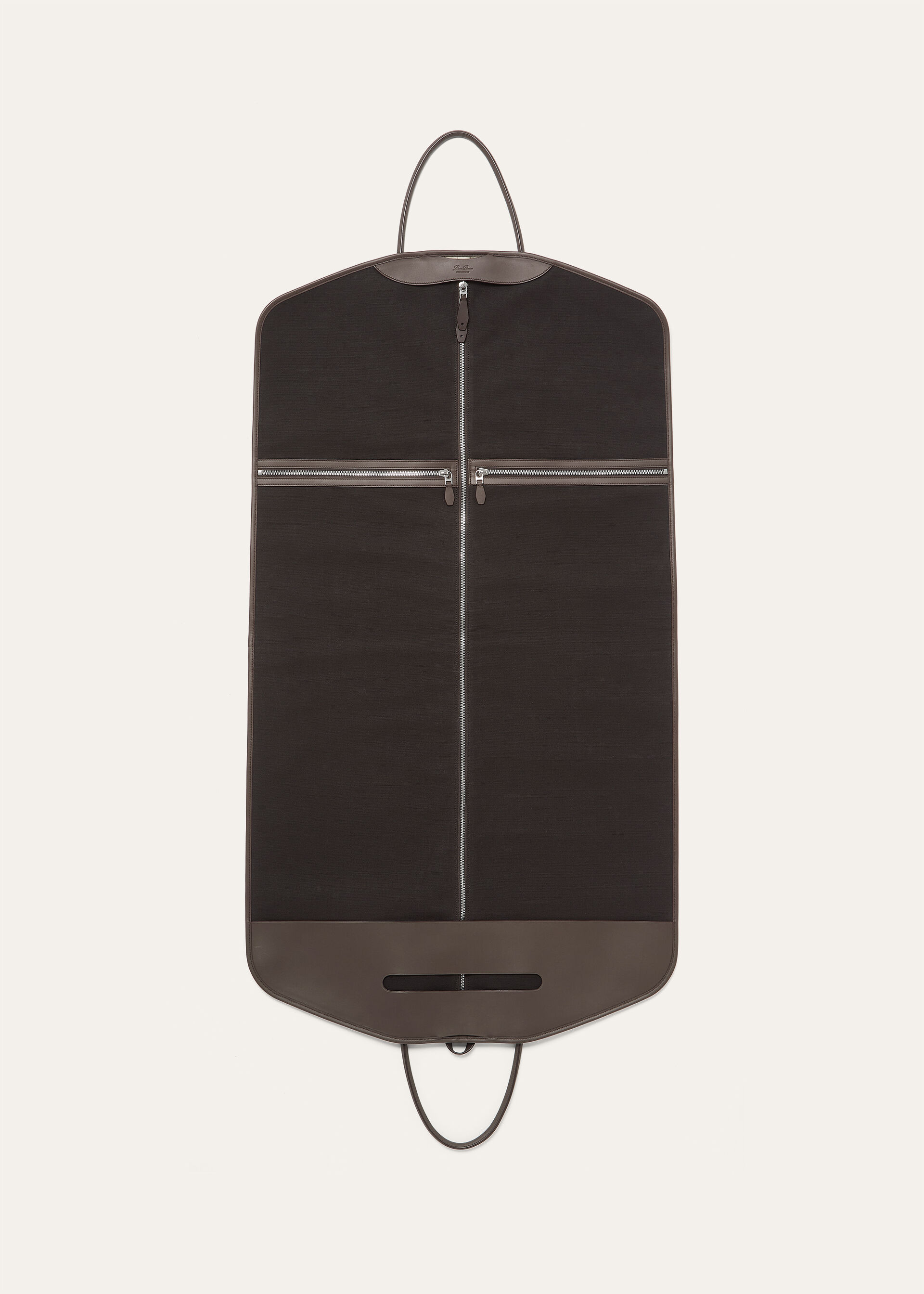 GUARDAROBA GARMENT BAG LINEN/ROUNDED LEATHER