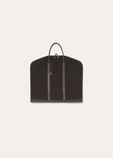 GUARDAROBA GARMENT BAG LINEN/ROUNDED LEATHER