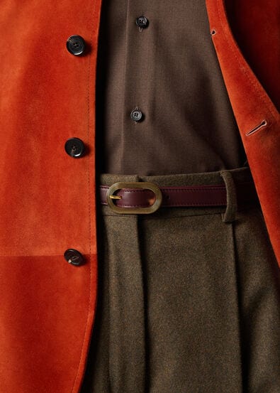 GUILLOCHE BUCKLE BELT 1.8 ROUNDED LTH
