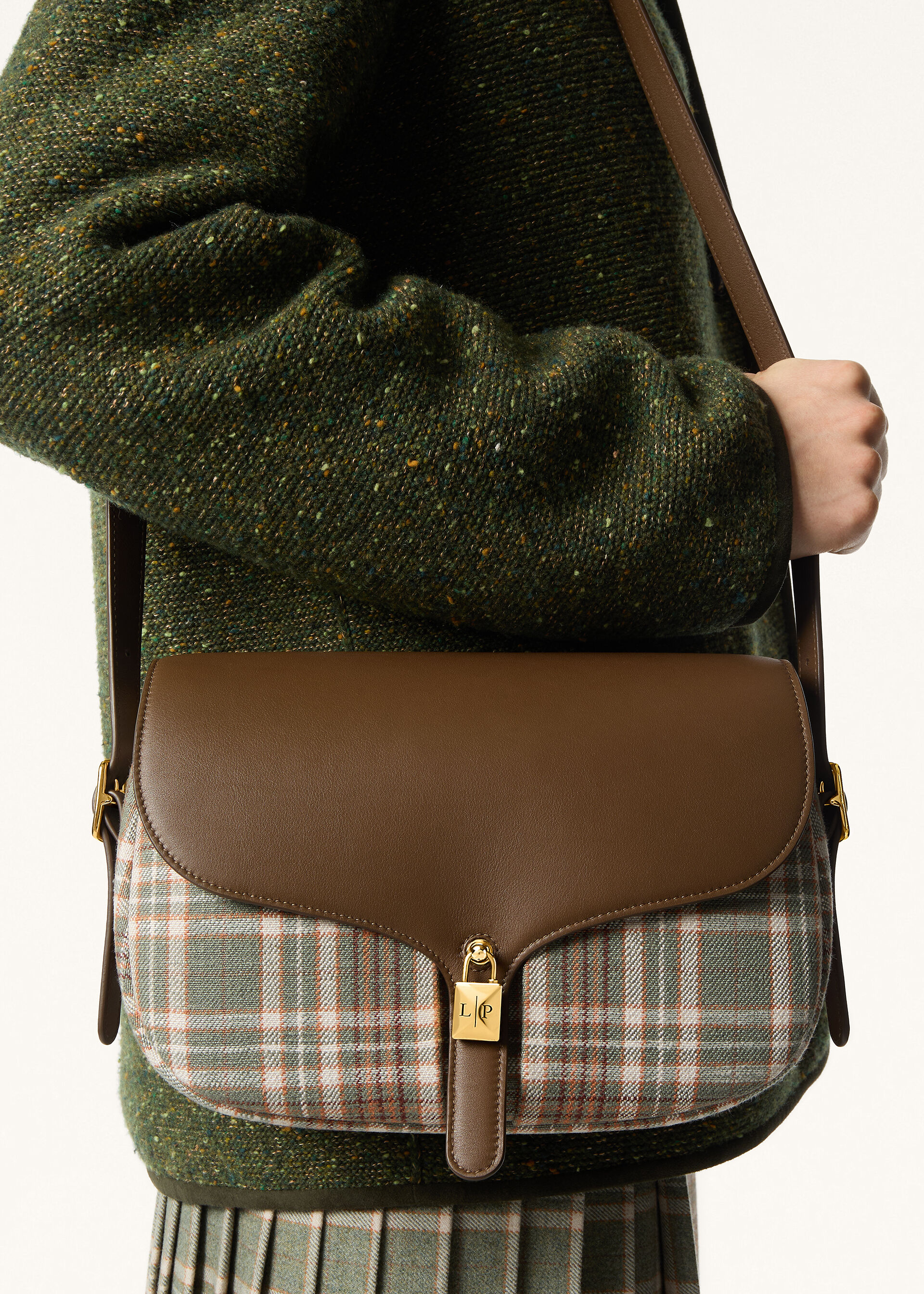 LINN BAG LP TARTAN/ROUNDED LEATHER
