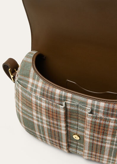 LINN BAG LP TARTAN/ROUNDED LEATHER